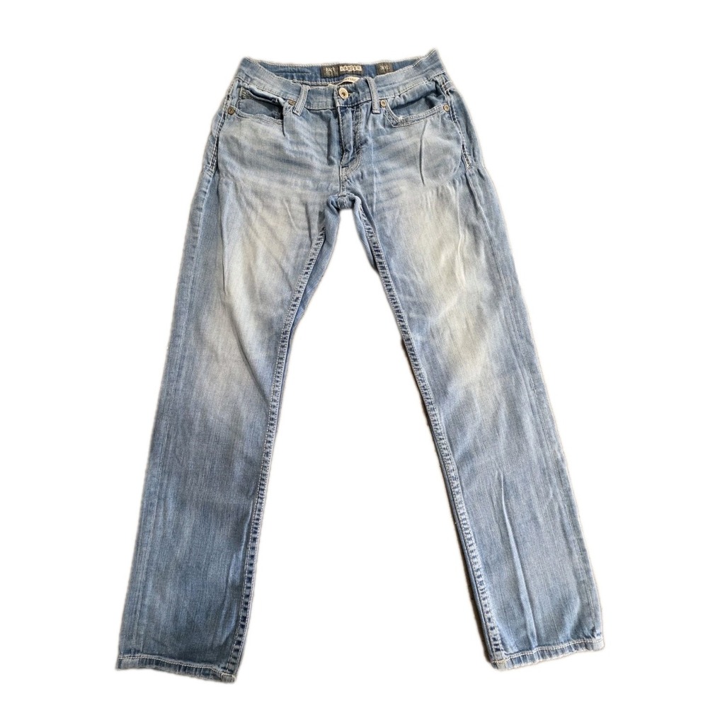 Buckle BKE Carter Straight Leg Denim Blue Jeans Mens 29x32.5 Light Wash Stretch